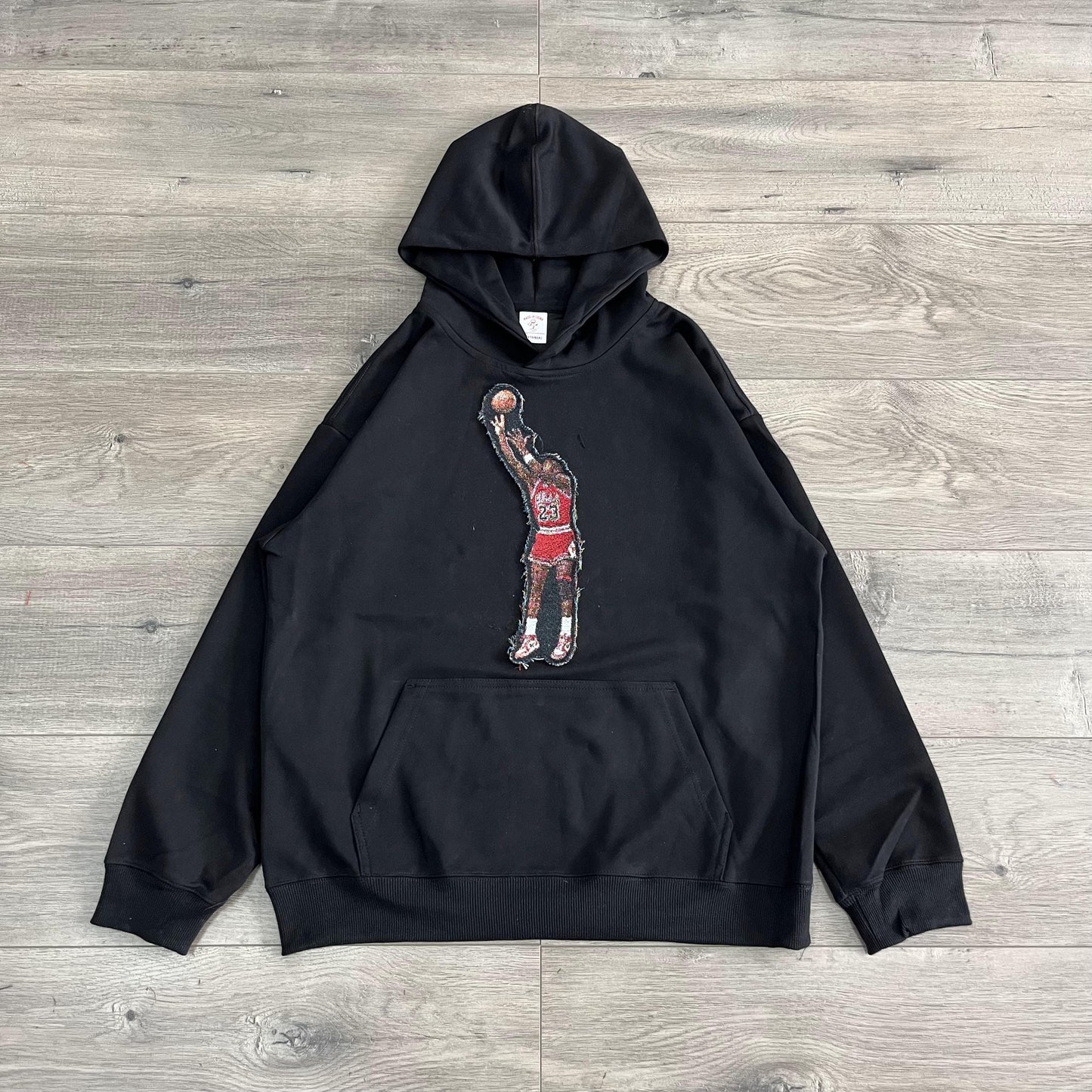 MJ SHOOTING V2 TAPESTRY PATCH HOODIE-9014 - RDMCLOTHINGART