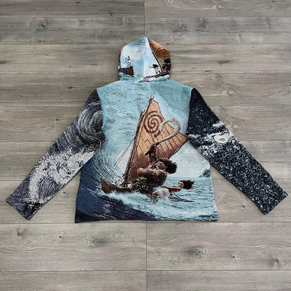MOANA TAPESTRY HOODIE - RDMCLOTHINGART