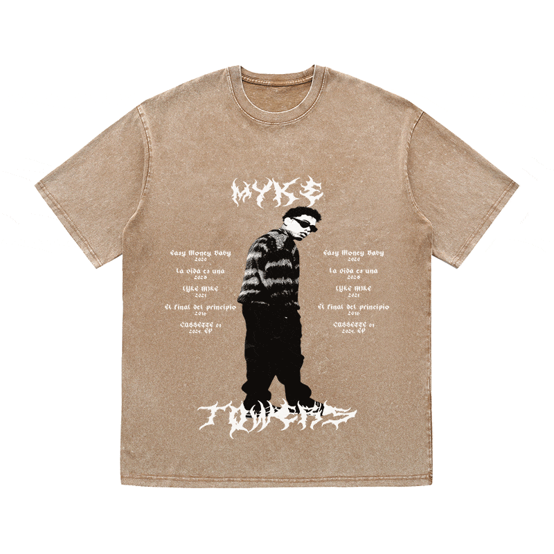 RDMCLOTHINGART tapestry hoodie MYKE TOWERS HEAVY WEIGHT COTTON TEE-8887