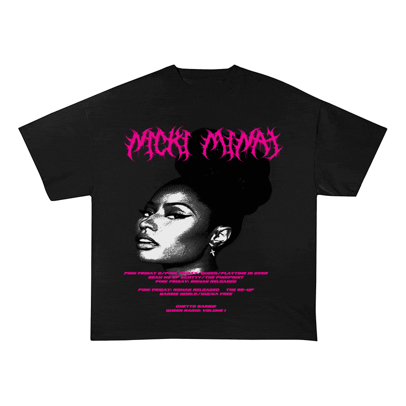 RDMCLOTHINGART tapestry hoodie NCKI MINAJ HEAVY WEIGHT COTTON TEE-8888
