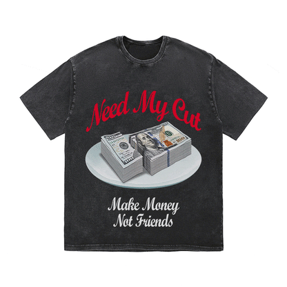 RDMCLOTHINGART tapestry hoodie NEED MY CUT HEAVY WEIGHT COTTON TEE-9051