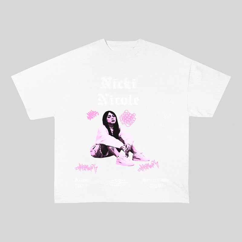 RDMCLOTHINGART tapestry hoodie NICKI NICOLE HEAVY WEIGHT COTTON TEE-8889