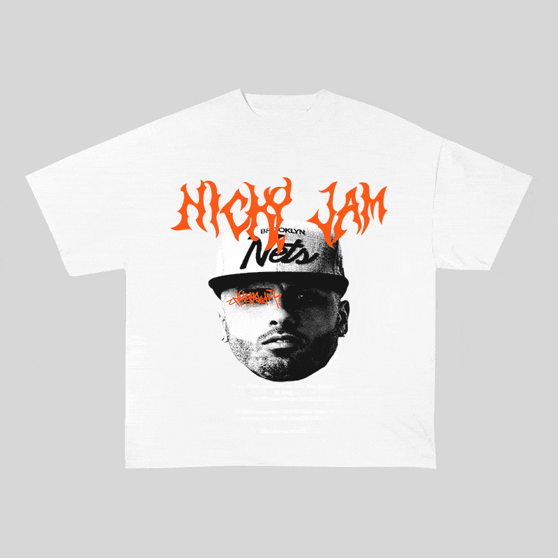 RDMCLOTHINGART tapestry hoodie NICKY JAM HEAVY WEIGHT COTTON TEE-8943