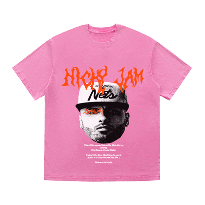 RDMCLOTHINGART tapestry hoodie NICKY JAM HEAVY WEIGHT COTTON TEE-8943