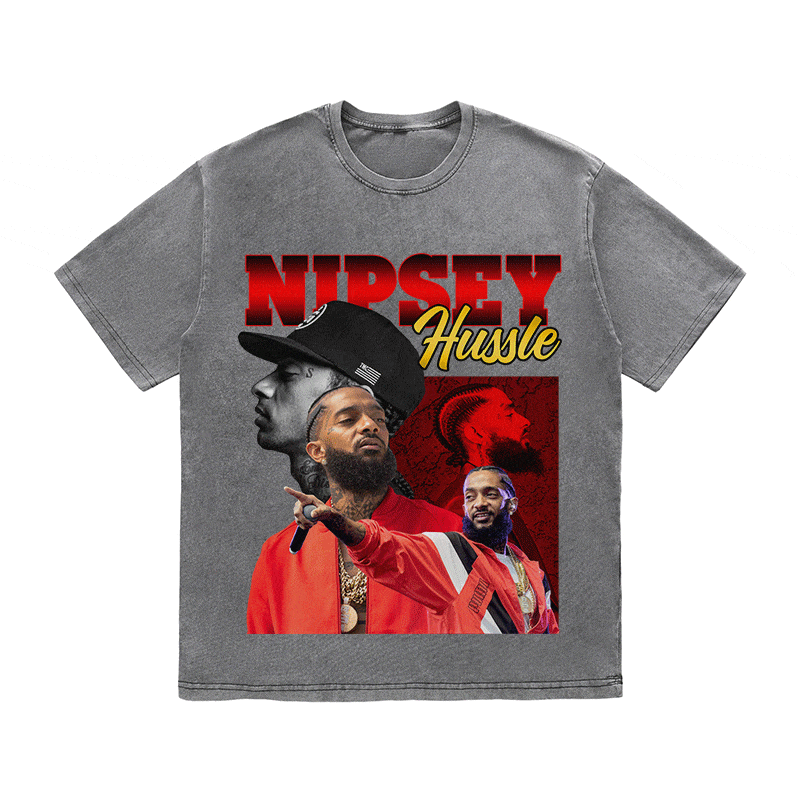 RDMCLOTHINGART tapestry hoodie NIPSEY HUSSLE HEAVY WEIGHT COTTON TEE-9133