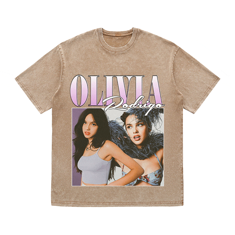 RDMCLOTHINGART tapestry hoodie OLIVIA  HEAVY WEIGHT COTTON TEE-8866
