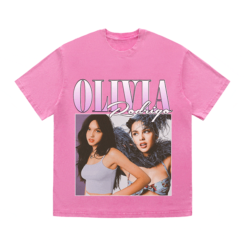 RDMCLOTHINGART tapestry hoodie OLIVIA  HEAVY WEIGHT COTTON TEE-8866