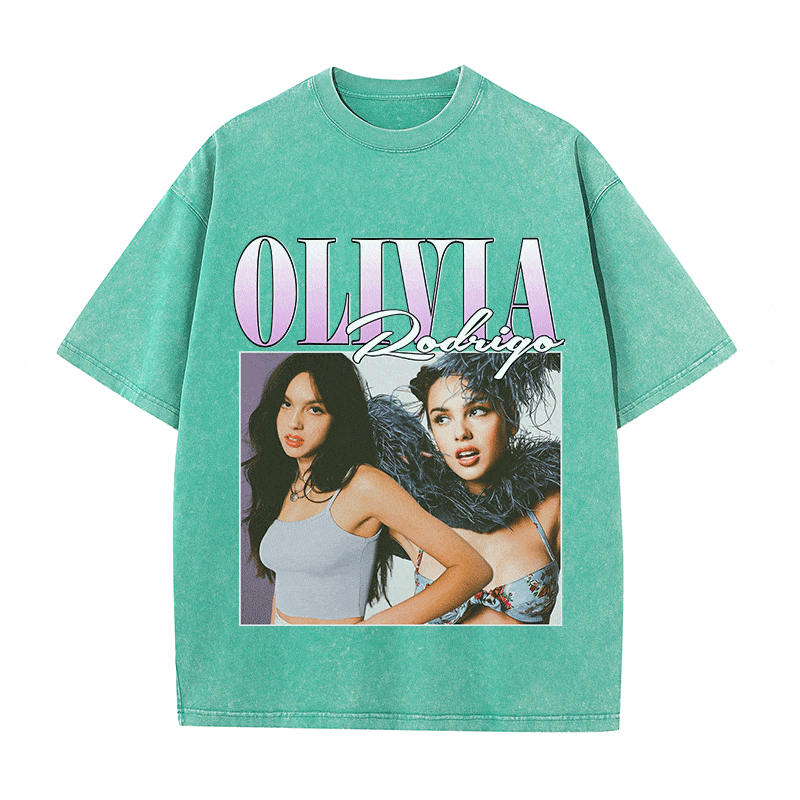 RDMCLOTHINGART tapestry hoodie OLIVIA  HEAVY WEIGHT COTTON TEE-8866