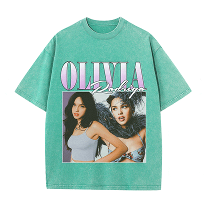 RDMCLOTHINGART tapestry hoodie OLIVIA  HEAVY WEIGHT COTTON TEE-8866