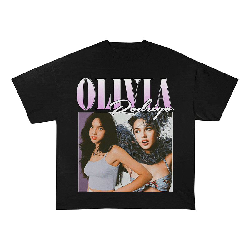 RDMCLOTHINGART tapestry hoodie OLIVIA  HEAVY WEIGHT COTTON TEE-8866