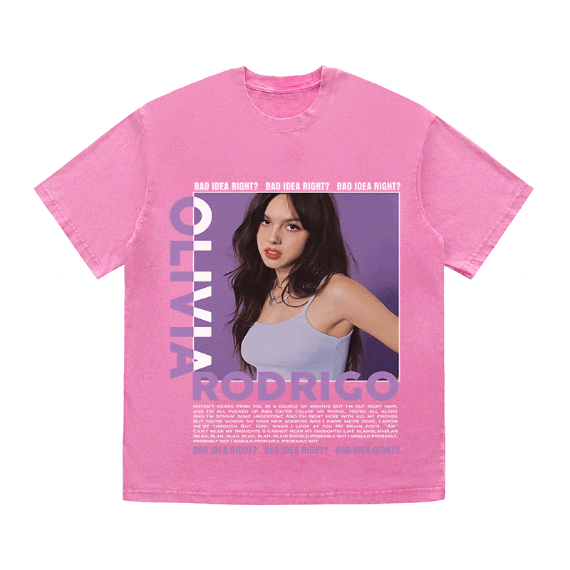 RDMCLOTHINGART tapestry hoodie OLIVIA HEAVY WEIGHT COTTON TEE-9011