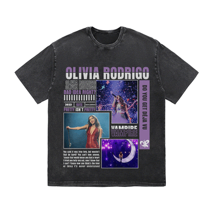 RDMCLOTHINGART tapestry hoodie OLIVIA RODRIGO HEAVY WEIGHT COTTON TEE-9012