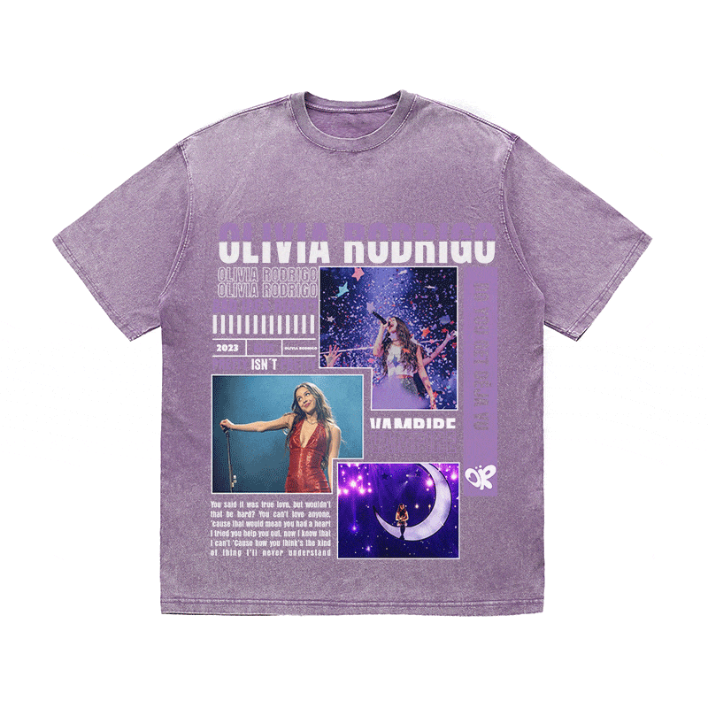 RDMCLOTHINGART tapestry hoodie OLIVIA RODRIGO HEAVY WEIGHT COTTON TEE-9012