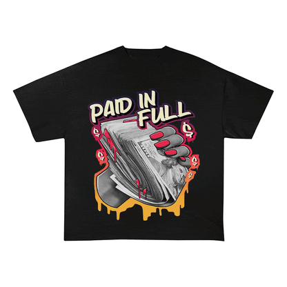 RDMCLOTHINGART tapestry hoodie PAID IN FULL HEAVY WEIGHT COTTON TEE-9052