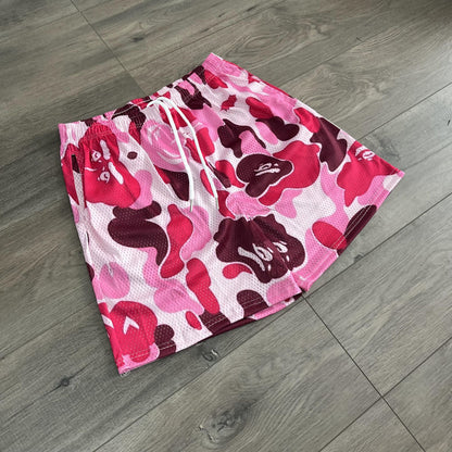 PINK CAMO MESH SHORTS-8698 - RDMCLOTHINGART