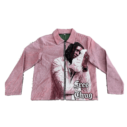 PINK YSL TAPESTRY JACKET - RDMCLOTHINGART