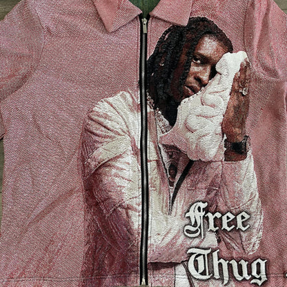 RDMCLOTHINGART tapestry hoodie PINK YSL  TAPESTRY TEE