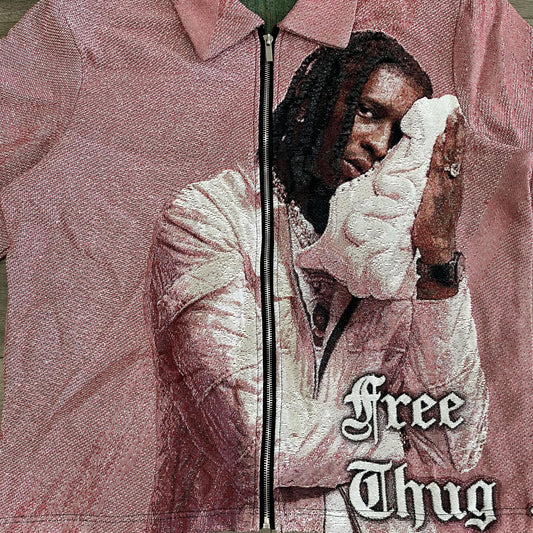 RDMCLOTHINGART tapestry hoodie PINK YSL  TAPESTRY TEE