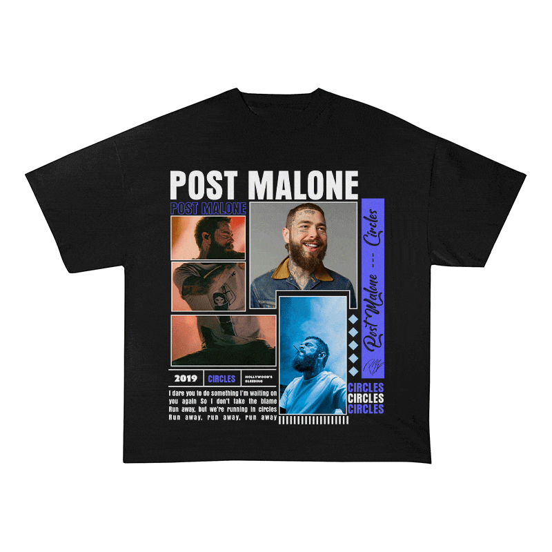 RDMCLOTHINGART tapestry hoodie POST MALONE HEAVY WEIGHT COTTON TEE-9016