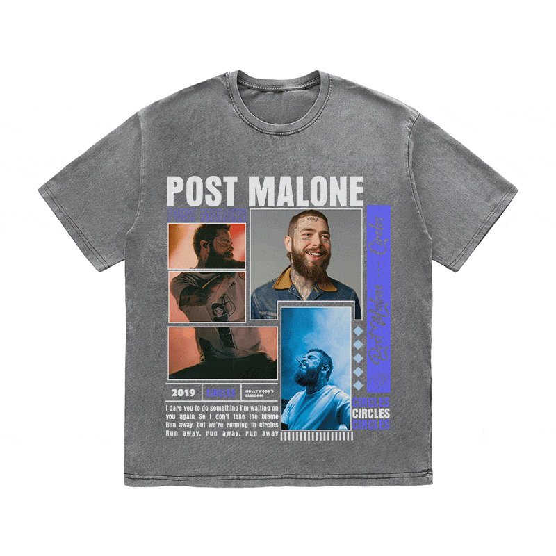 RDMCLOTHINGART tapestry hoodie POST MALONE HEAVY WEIGHT COTTON TEE-9016