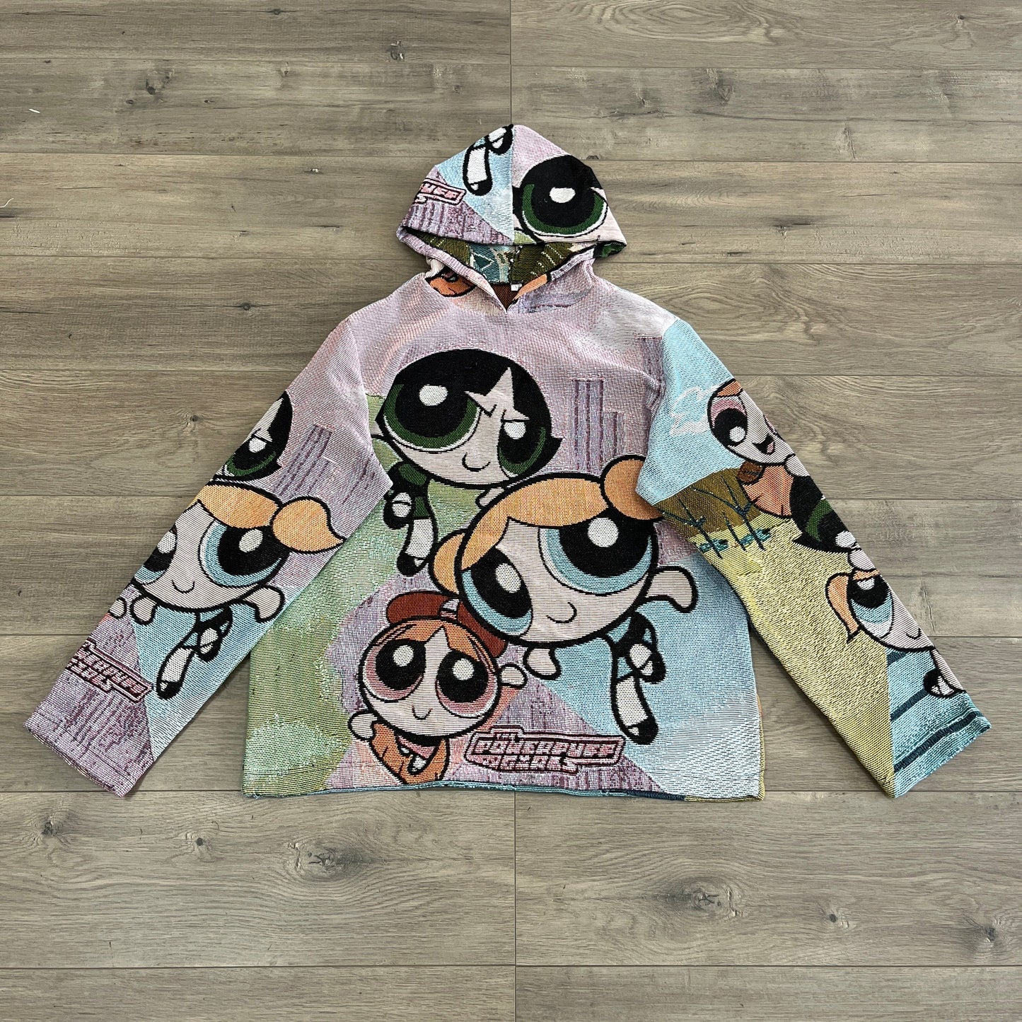 POWERPUFF GIRLS TAPESTRY HOODIE - RDMCLOTHINGART