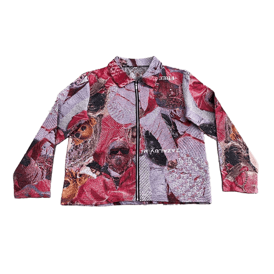 RED FREE YSL TAPESTRY JACKET - RDMCLOTHINGART