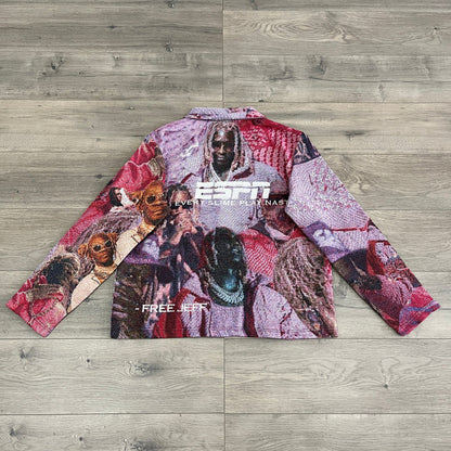 RED FREE YSL TAPESTRY JACKET - RDMCLOTHINGART