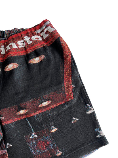 RED MJ DUNK TAPESTRY SHORTS - RDMCLOTHINGART