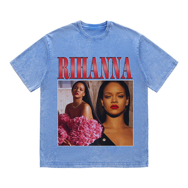 RDMCLOTHINGART tapestry hoodie RIHANNA HEAVY WEIGHT COTTON TEE-8868