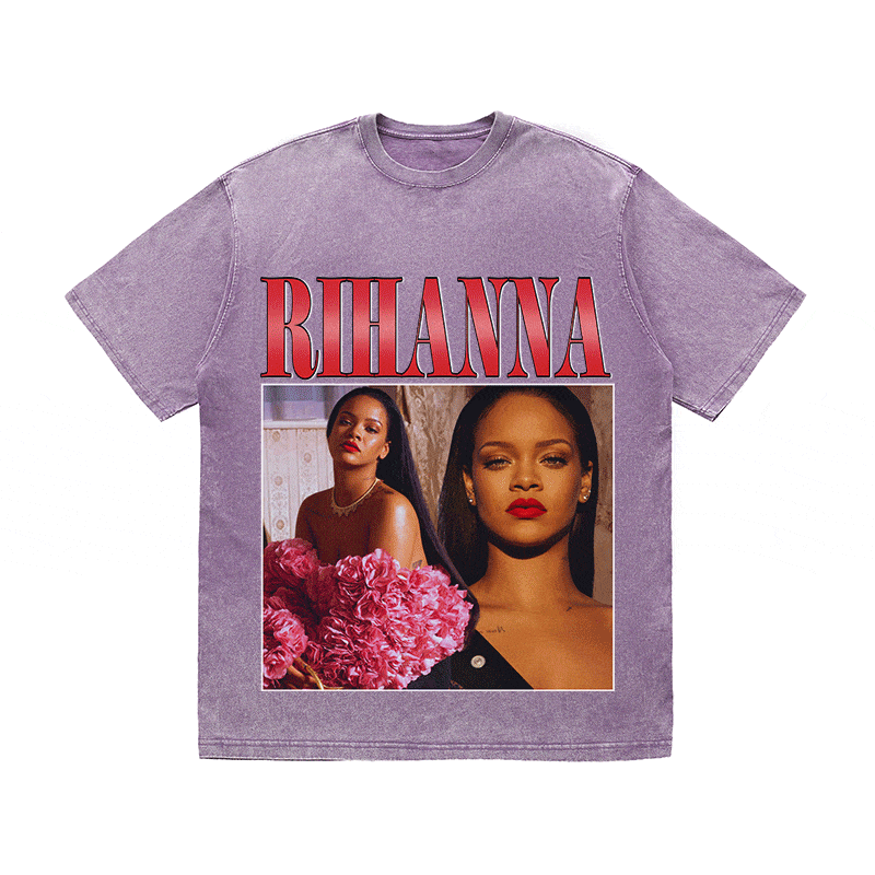 RDMCLOTHINGART tapestry hoodie RIHANNA HEAVY WEIGHT COTTON TEE-8868