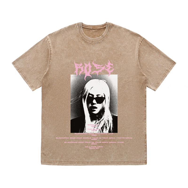 RDMCLOTHINGART tapestry hoodie ROSE HEAVY WEIGHT COTTON TEE-8918