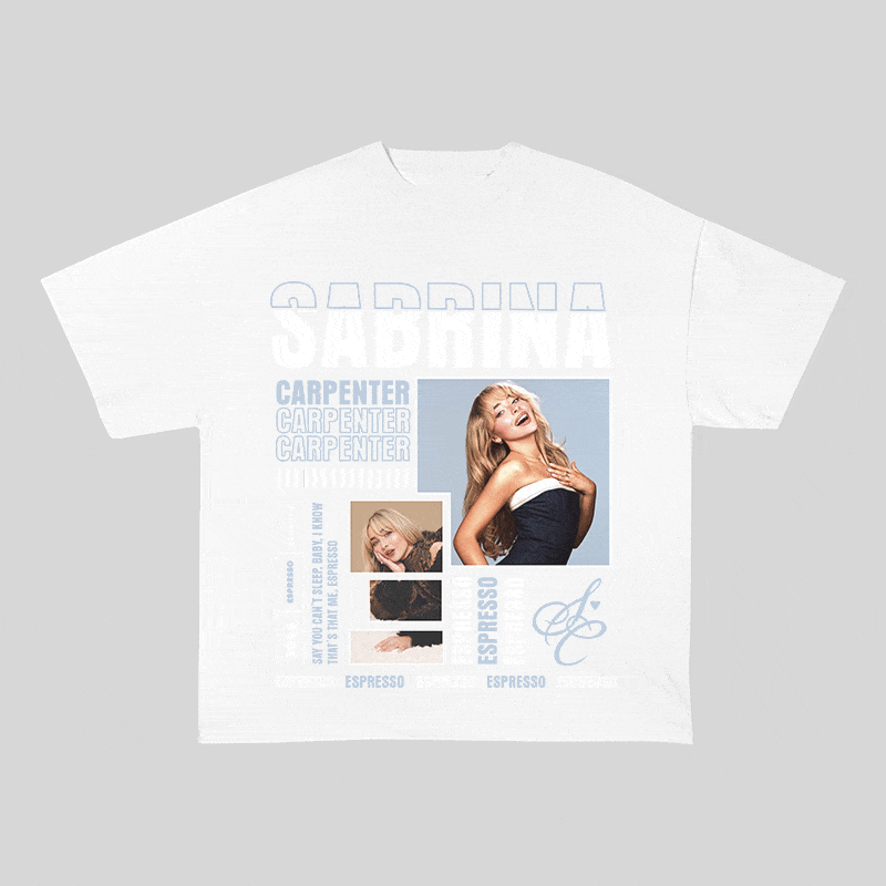 RDMCLOTHINGART tapestry hoodie SABRINA CARPENTER HEAVY WEIGHT COTTON TEE-9019