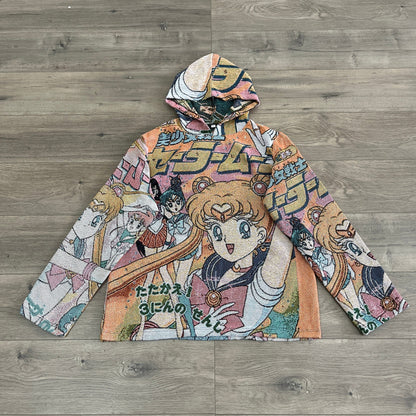 SAILOR MOON TAPESTRY HOODIE - RDMCLOTHINGART