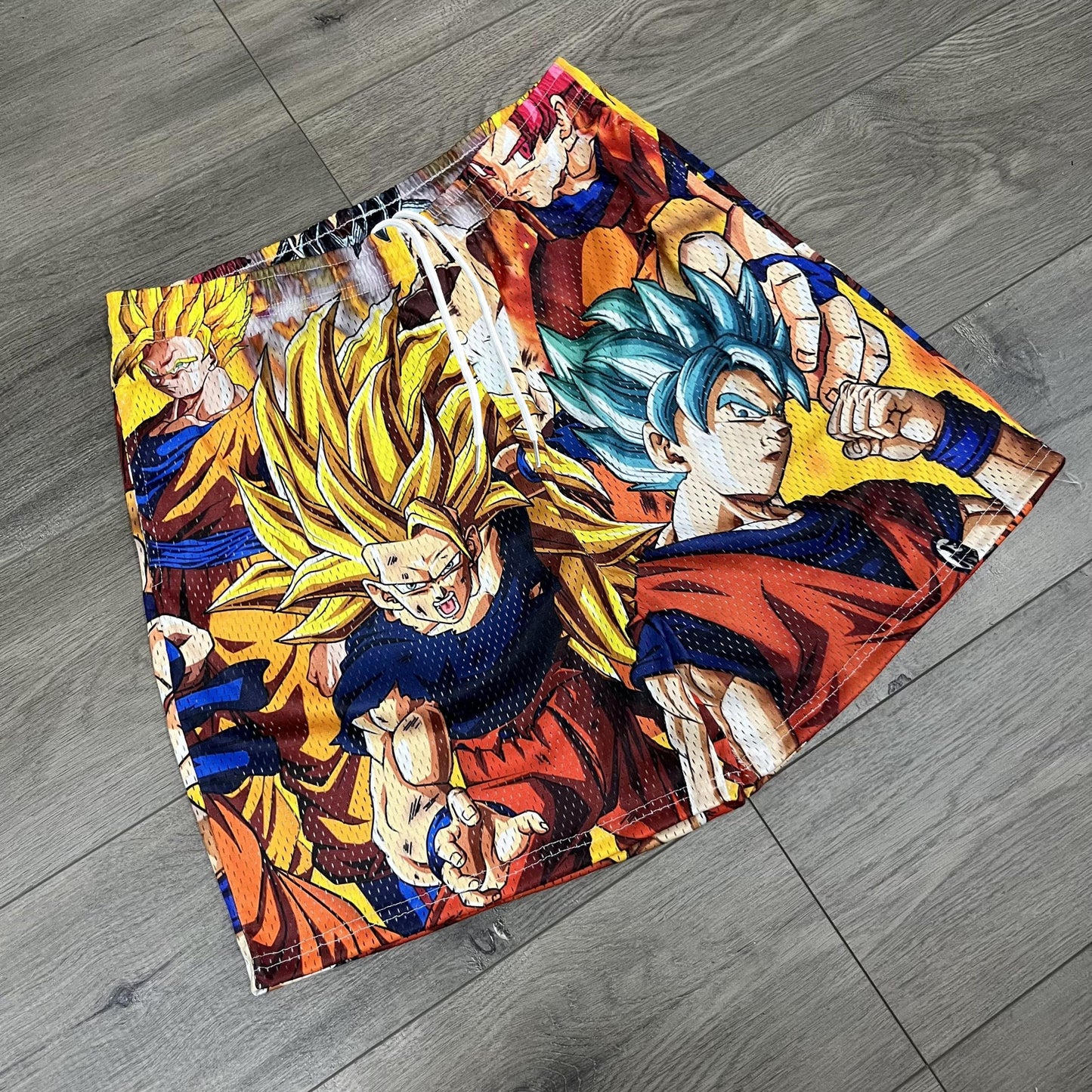 RDMCLOTHINGART tapestry hoodie SAIYAN COLLECTION MESH SHORTS-8683