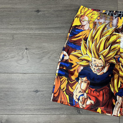 RDMCLOTHINGART tapestry hoodie SAIYAN COLLECTION MESH SHORTS-8683