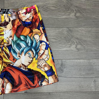 RDMCLOTHINGART tapestry hoodie SAIYAN COLLECTION MESH SHORTS-8683