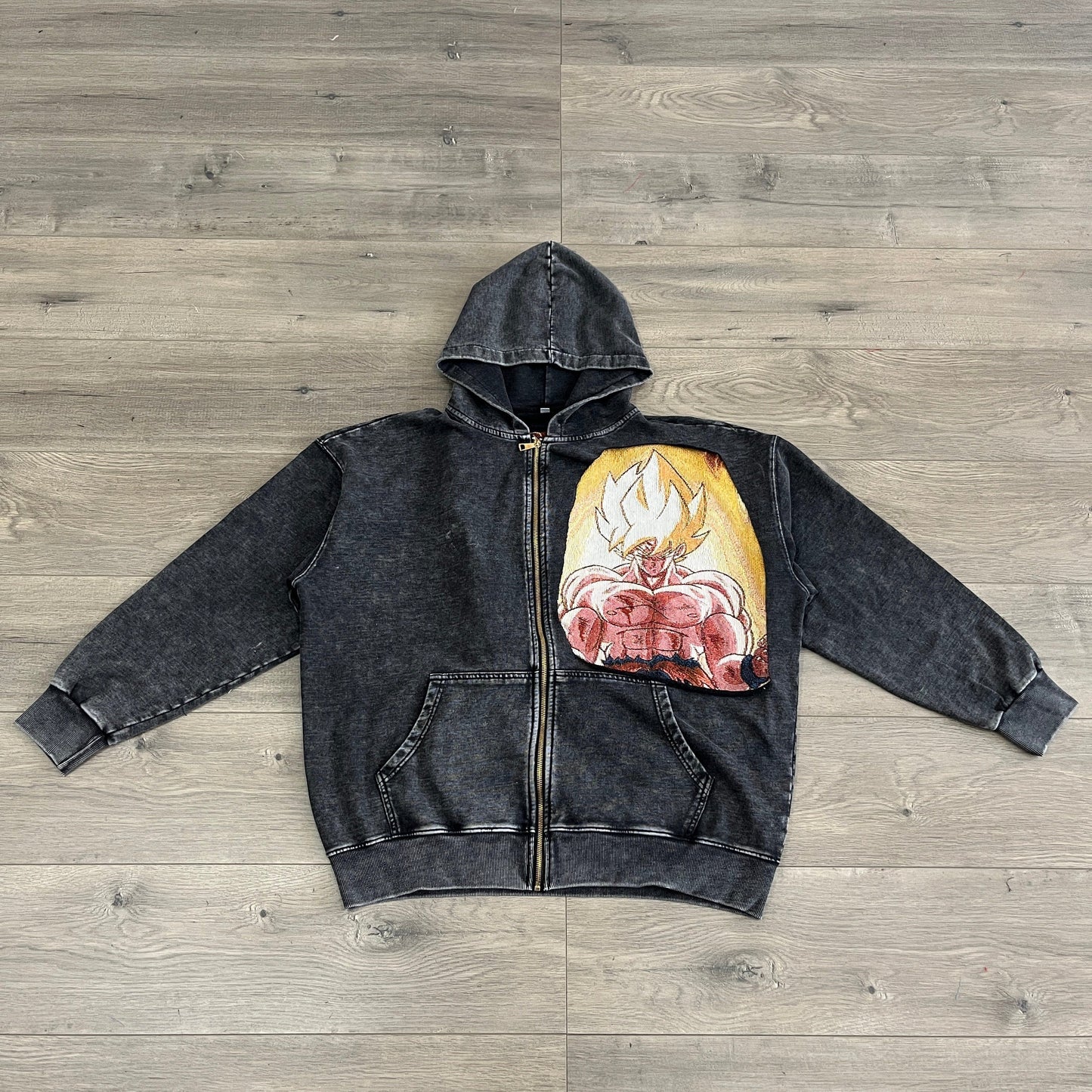 RDMCLOTHINGART tapestry hoodie SAIYAN TAPESTRY PATCH HOODIE-9246