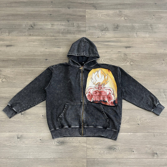 RDMCLOTHINGART tapestry hoodie SAIYAN TAPESTRY PATCH HOODIE-9246