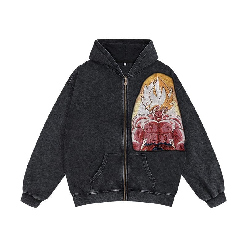 RDMCLOTHINGART tapestry hoodie SAIYAN TAPESTRY PATCH HOODIE-9246