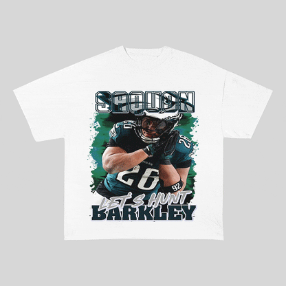 RDMCLOTHINGART tapestry hoodie SAQUON BARKLEY HEAVY WEIGHT COTTON TEE-9079