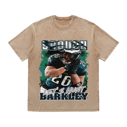 RDMCLOTHINGART tapestry hoodie SAQUON BARKLEY HEAVY WEIGHT COTTON TEE-9079