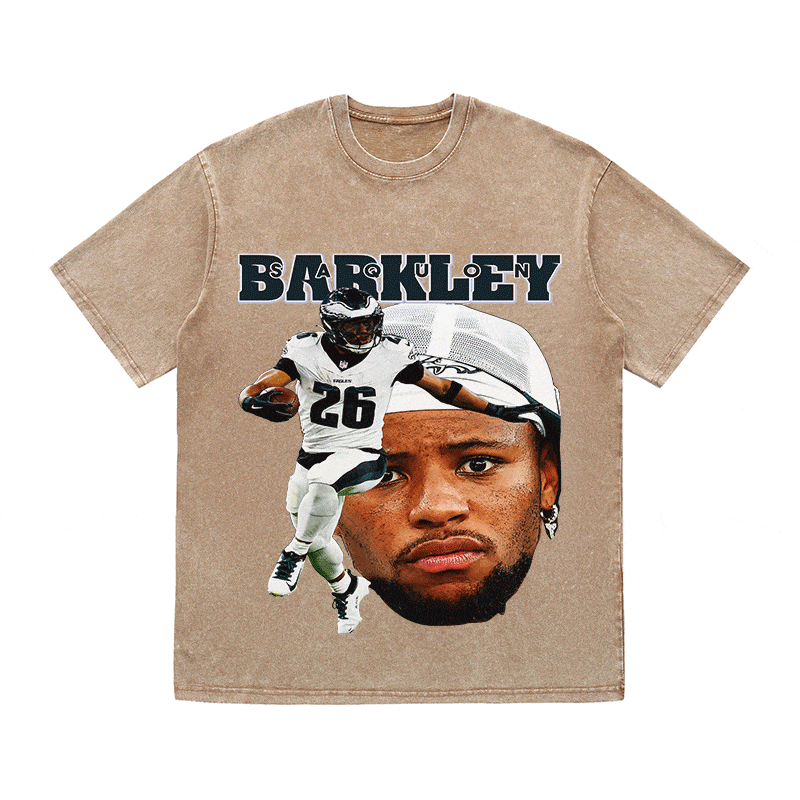 RDMCLOTHINGART tapestry hoodie SAQUON BARKLEY HEAVY WEIGHT COTTON TEE-9080