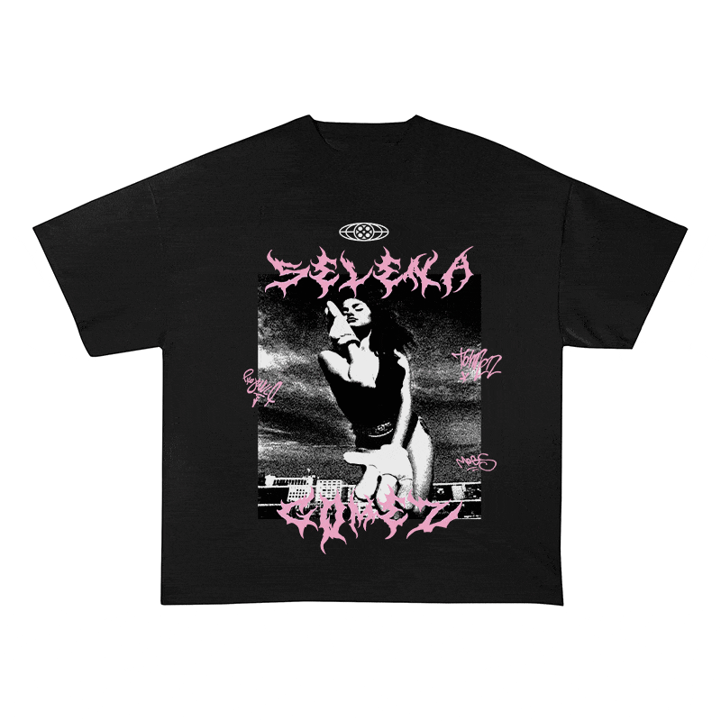 RDMCLOTHINGART tapestry hoodie SELENA GOMEZ HEAVY WEIGHT COTTON TEE-8945