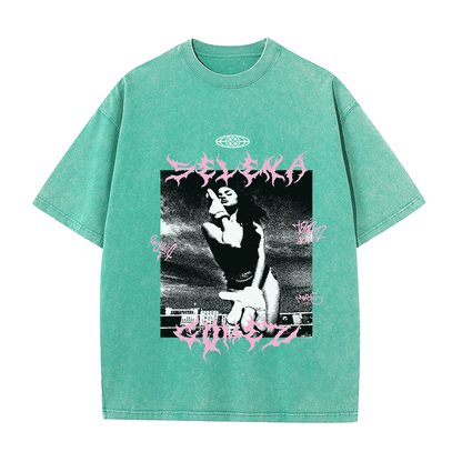 RDMCLOTHINGART tapestry hoodie SELENA GOMEZ HEAVY WEIGHT COTTON TEE-8945