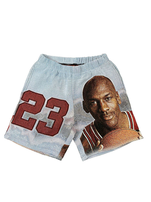 SKY BLUE TAPESTRY SHORT - RDMCLOTHINGART