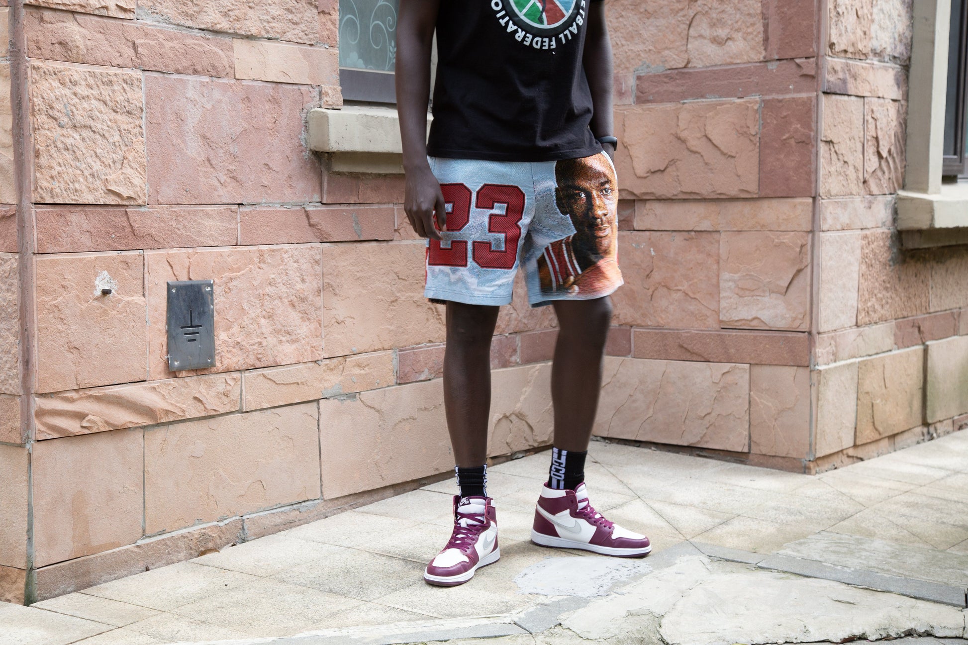 SKY BLUE TAPESTRY SHORT - RDMCLOTHINGART