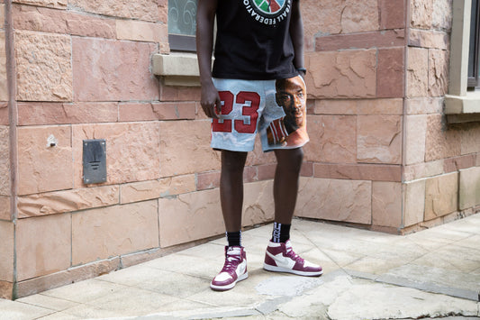 SKY BLUE TAPESTRY SHORT - RDMCLOTHINGART