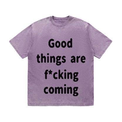 RDMCLOTHINGART tapestry hoodie SLOGAN HEAVY COTTON TEES-9520