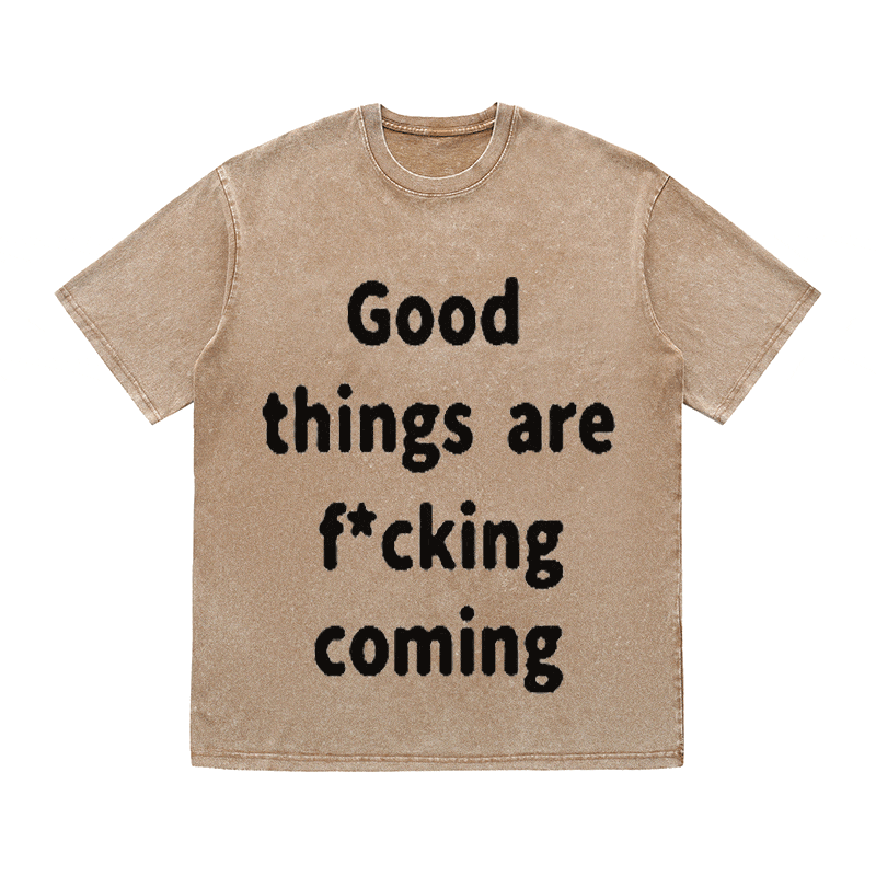 RDMCLOTHINGART tapestry hoodie SLOGAN HEAVY COTTON TEES-9520