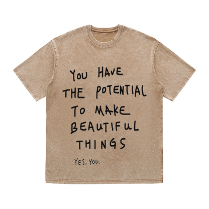 RDMCLOTHINGART tapestry hoodie SLOGAN HEAVY COTTON TEES-9536